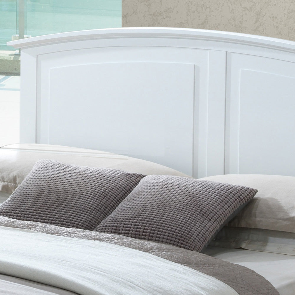 Stylish Casual King Bed In White Finish