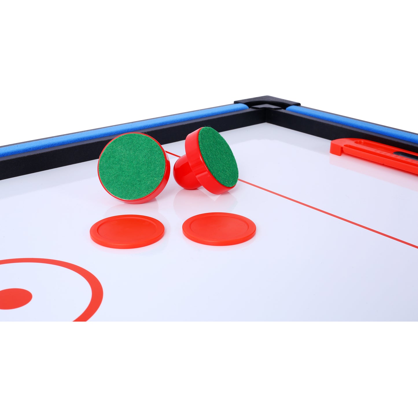 5-in-1 Multi-Game Table - Billiards, Push Hockey, Foosball, Ping Pong, and Basketball black/blue