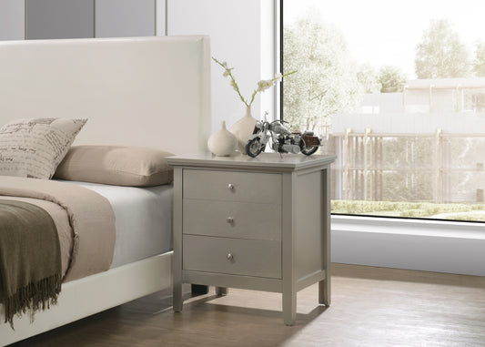 Chic Silver Champagne Nightstand