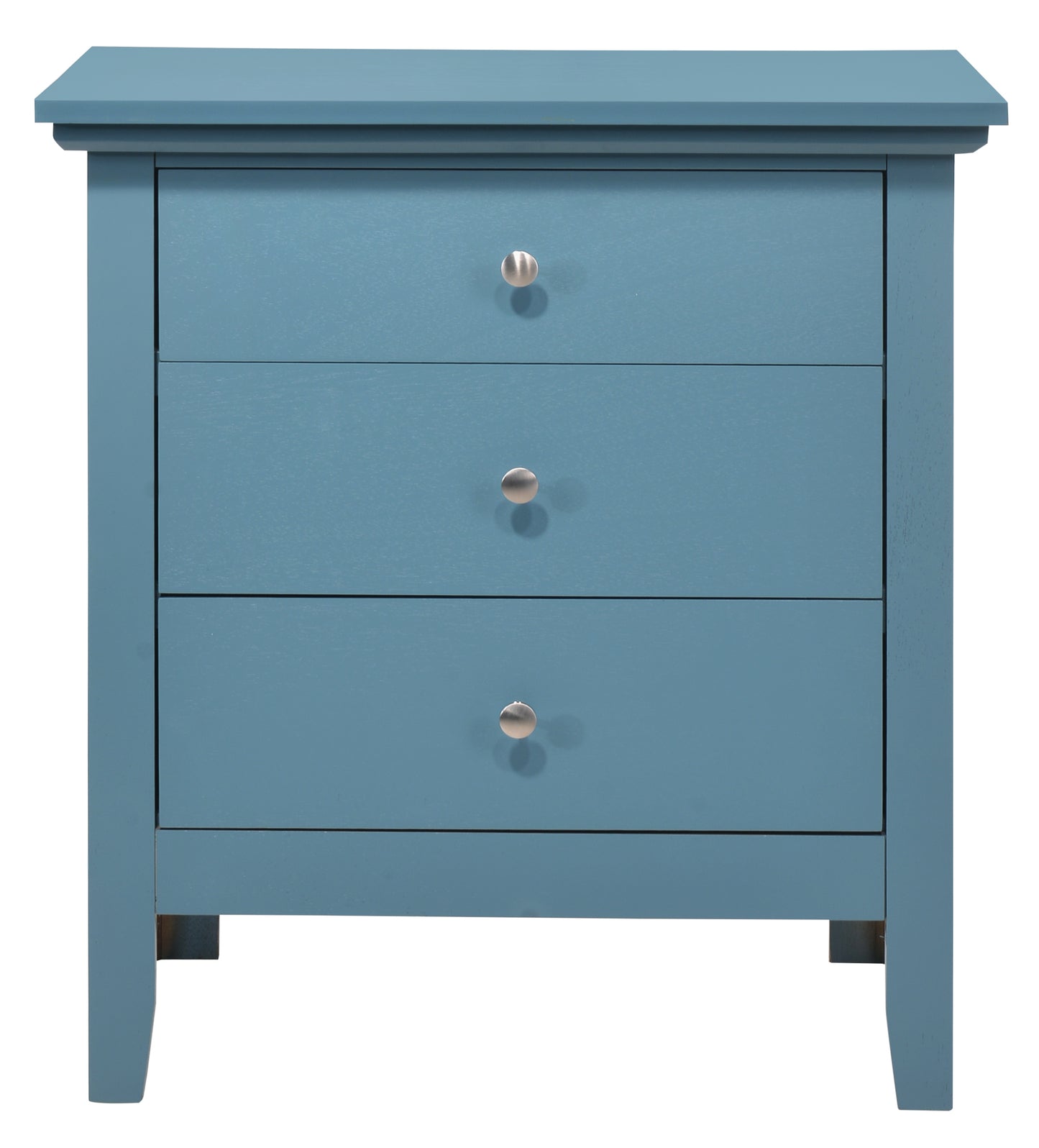 Casual Teal Storage Nightstand
