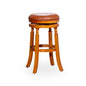 30" Bar Stool, Natural Finish, Saddle Leather Seat