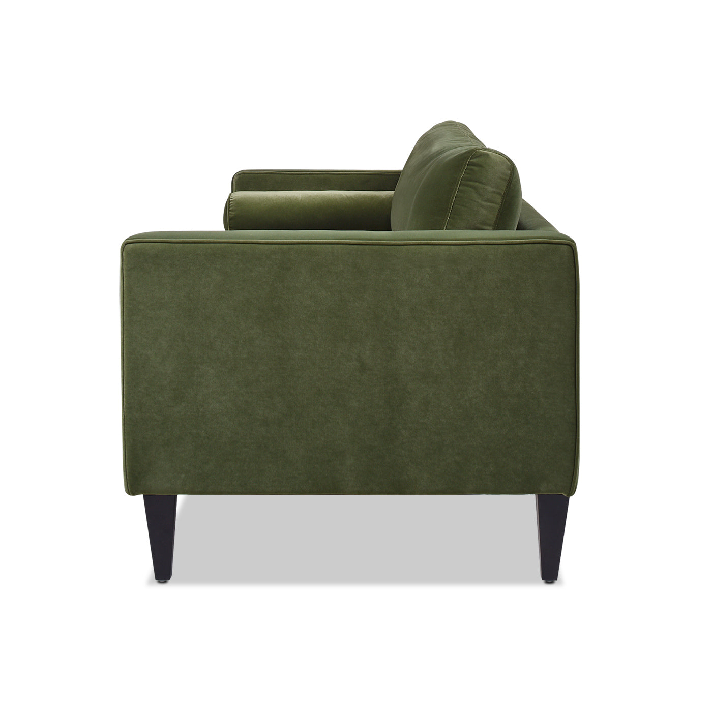 Nicholi 84" Mid-Century Modern Sofa, Olive Green Performance Velvet