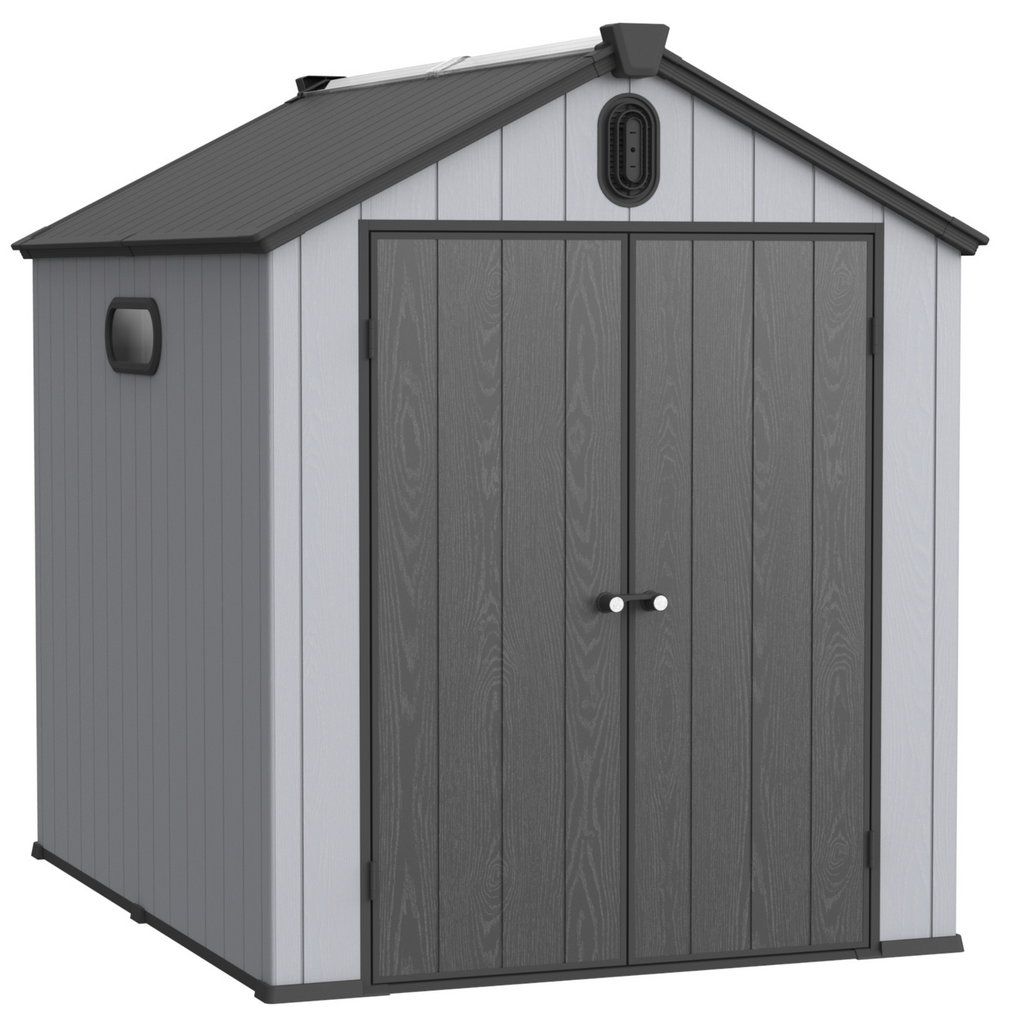 XWT012-1 6*8ft resin plastic storage shed for backyard garden big spire Tool storage