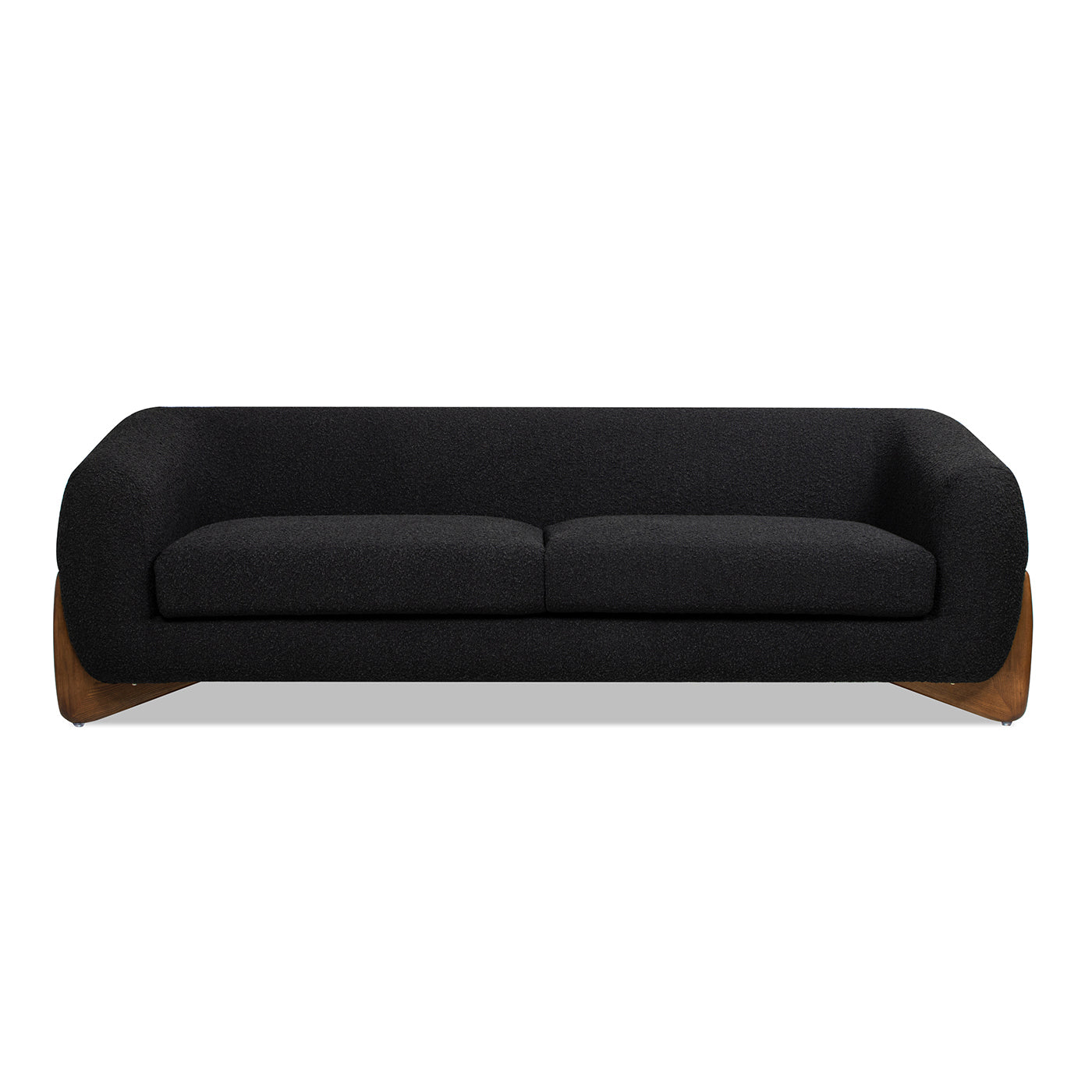 Alpine 90.5" Sherpa Sofa, Ebony Black Boucle