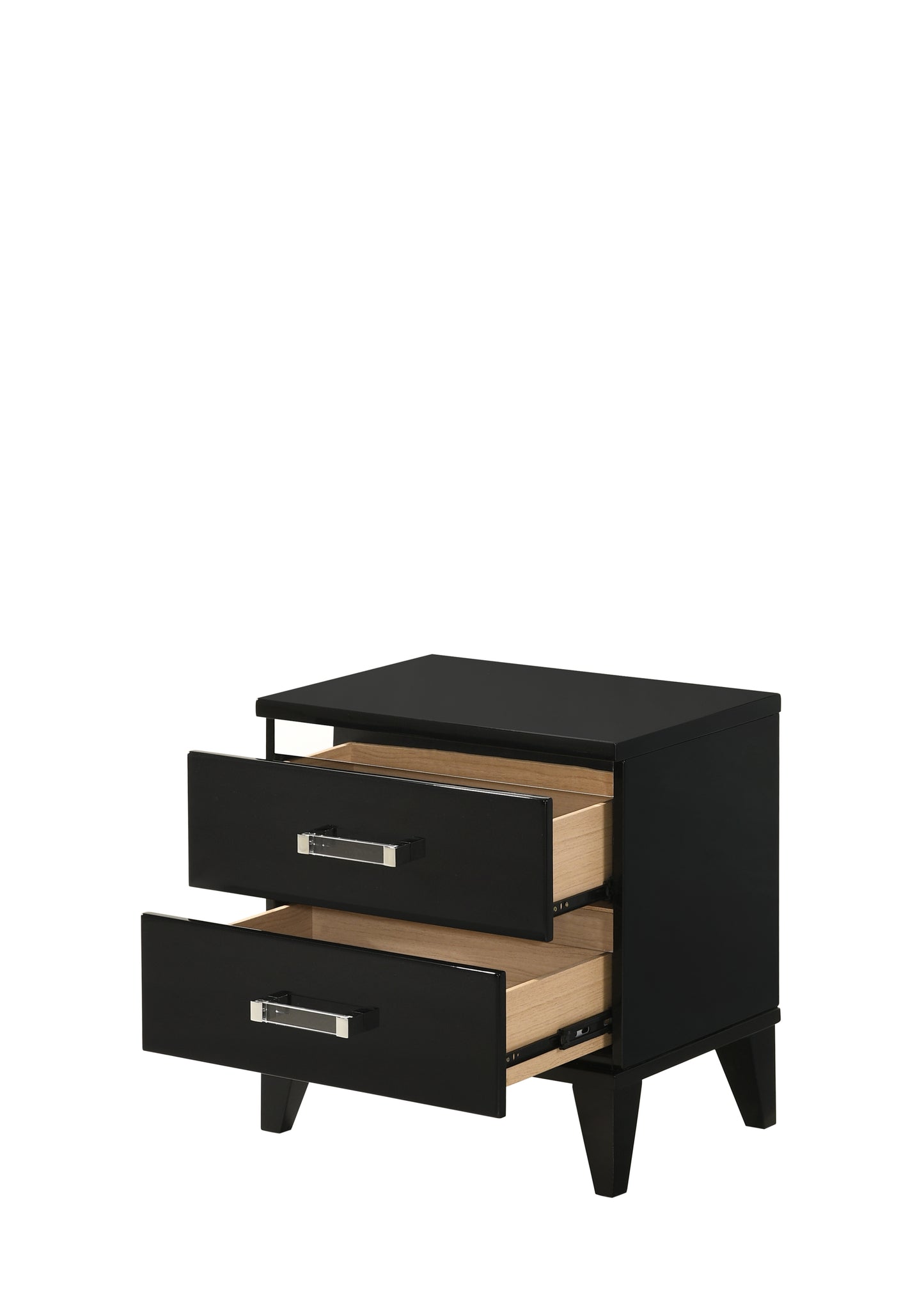Chelsie Black Finish Nightstand