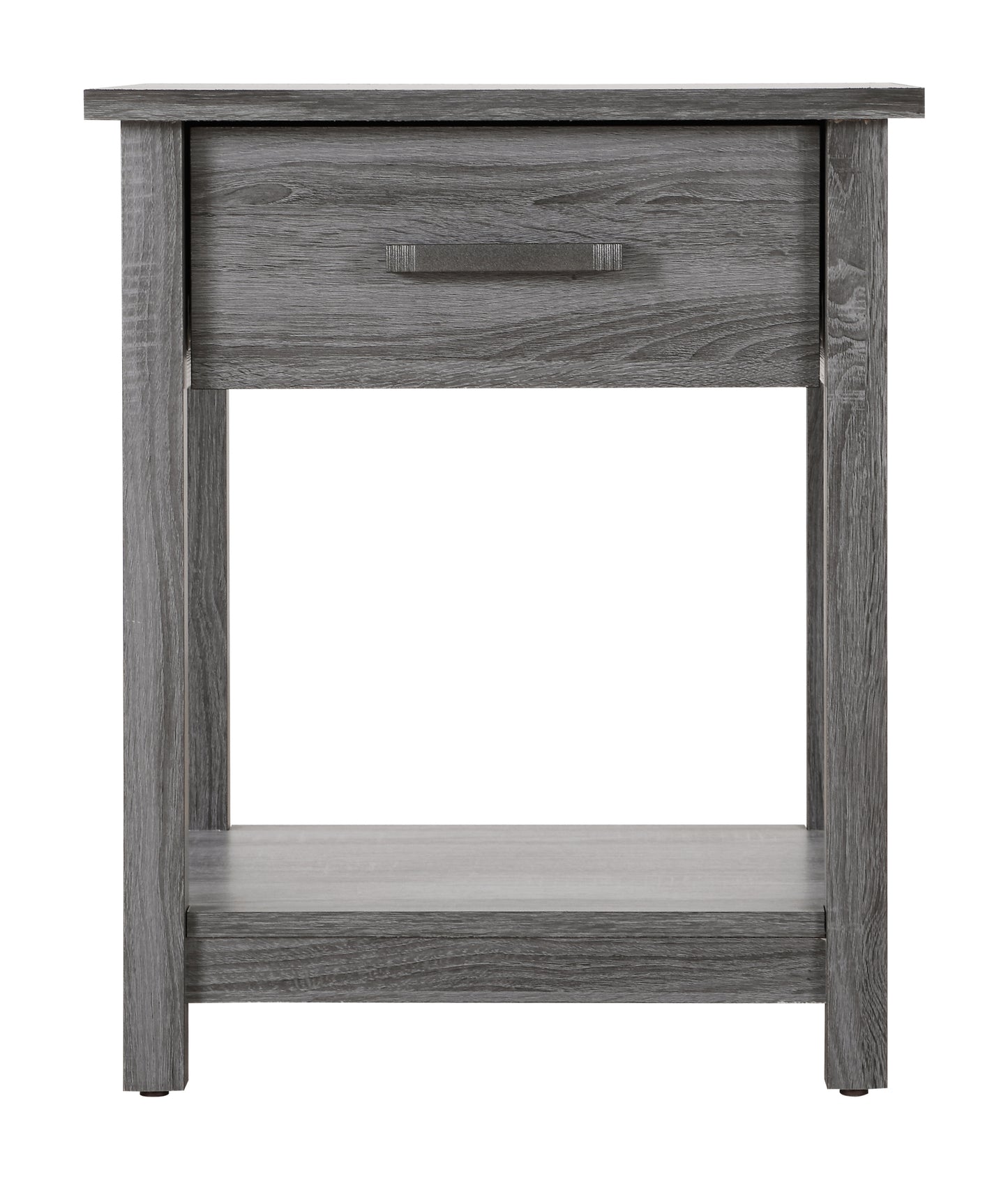 Chic Gray Contemporary Nightstand