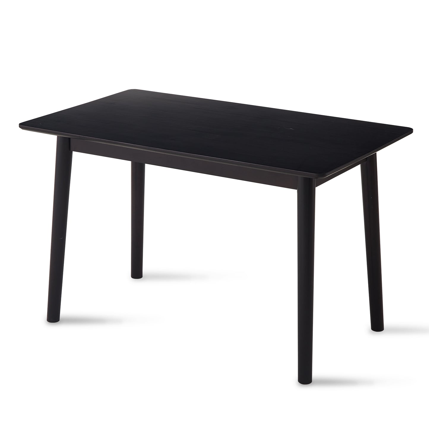 47-inch dining table Black solid wood kitchen table Dining table suitable for small space kitchen table modern home furniture