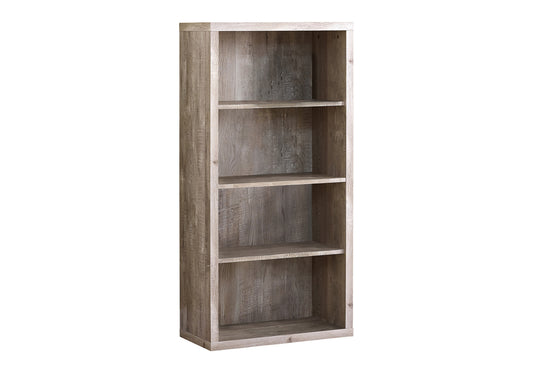 Bookshelf, Bookcase, Etagere, 5 Tier, 48"h, Office, Bedroom, Beige Laminate, Contemporary, Modern