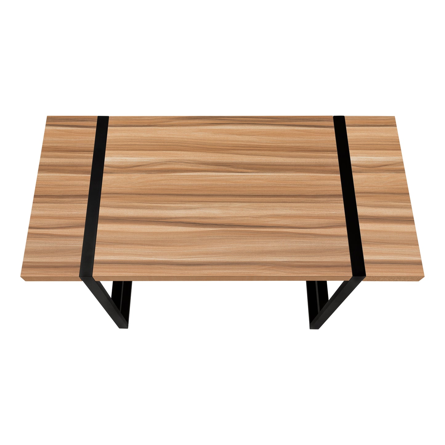 Computer Desk, Home Office, Laptop, 48"l, Work, Brown Laminate, Black Metal, Contemporary, Modern