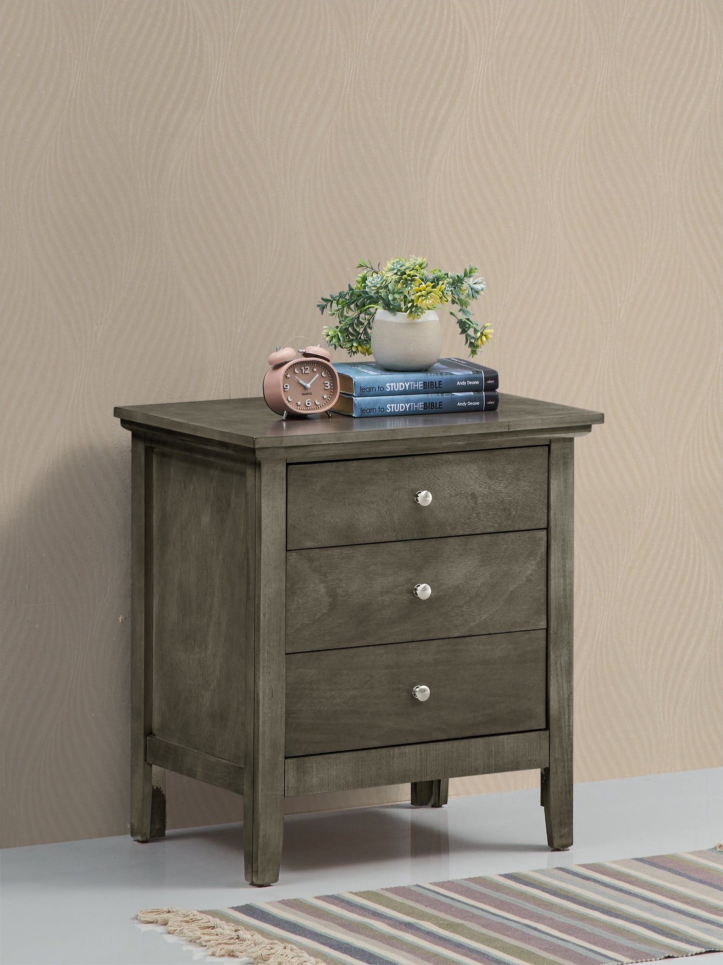 Contemporary Gray Nightstand For Modern Living