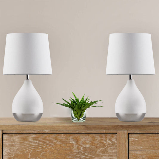 2-Tone Ceramic Table Lamp Set of 2