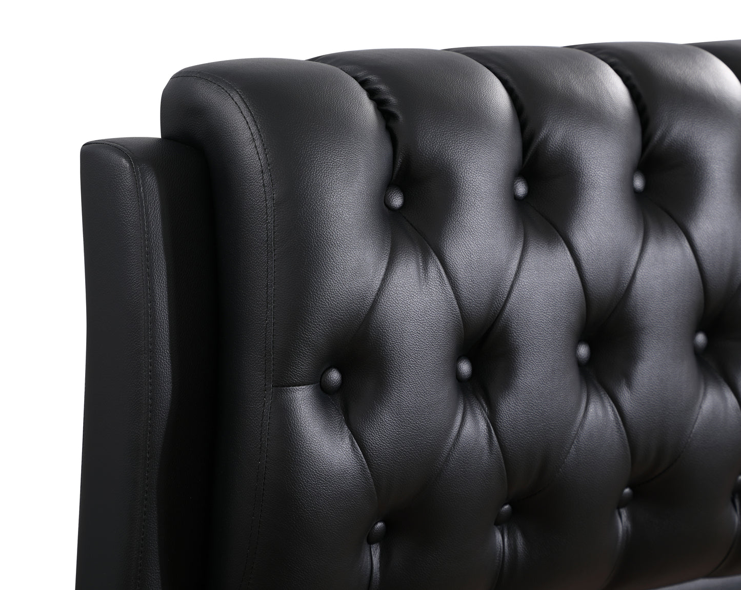 Elegant Contemporary Black Queen Bed