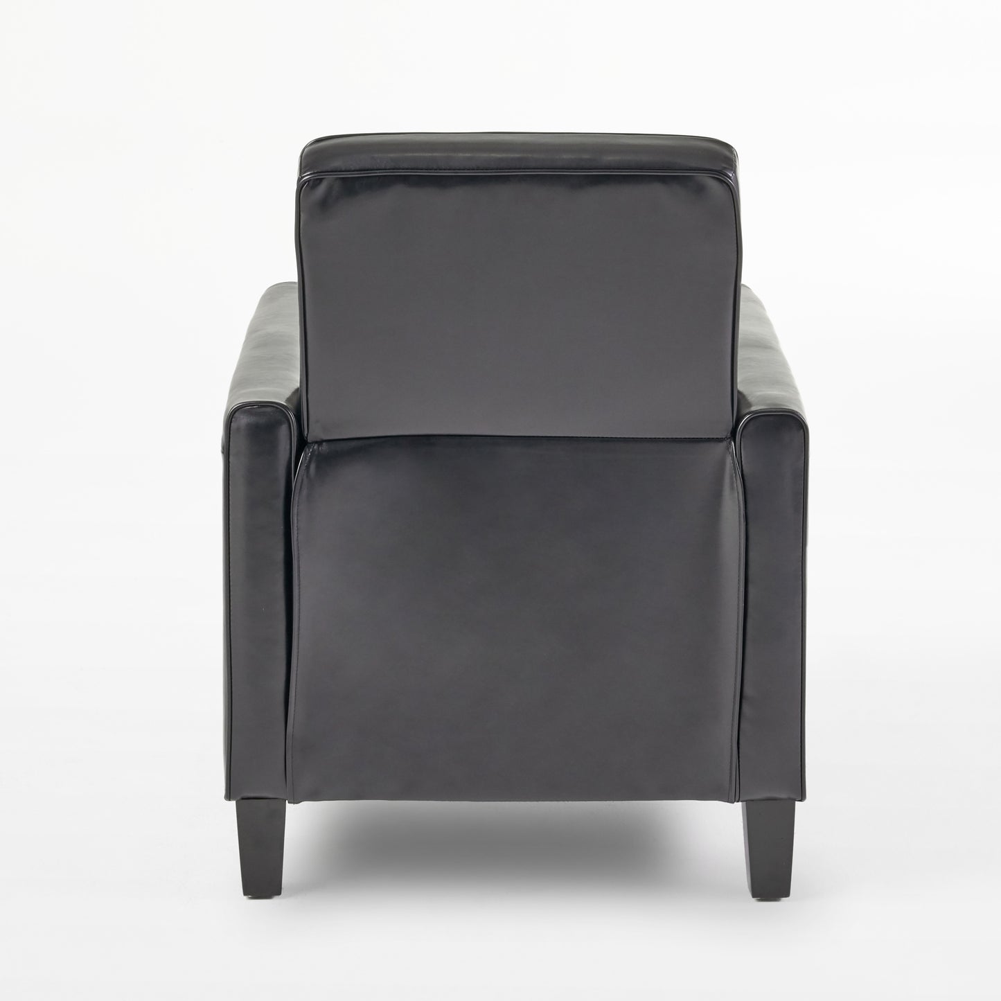 Black Faux Leather Push Back Chair for Elegant Home Décor