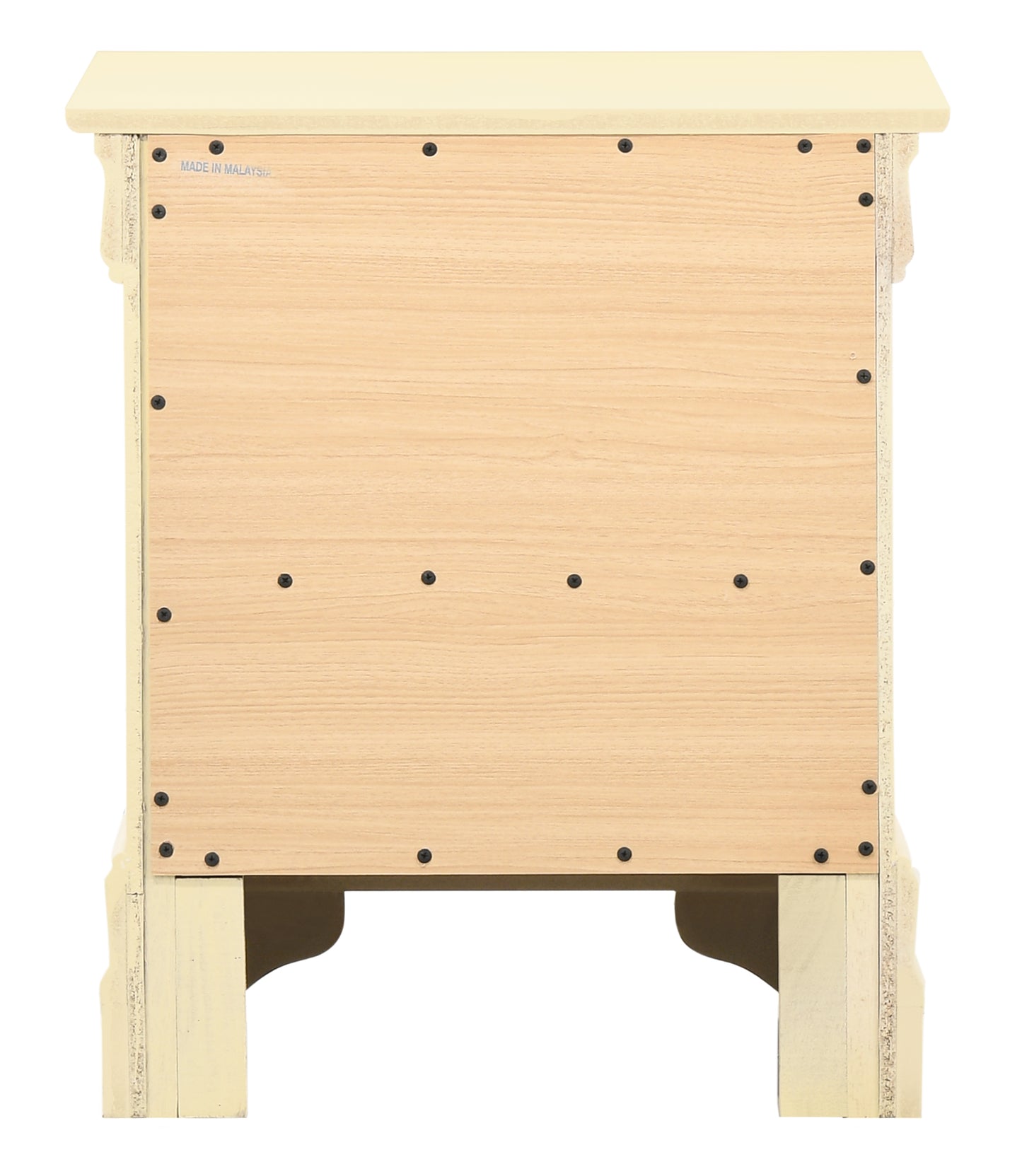 Classic Beige Nightstand With Drawers