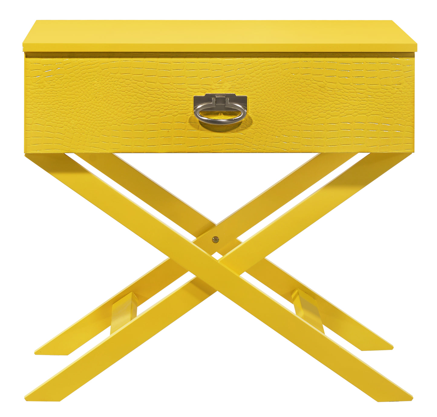Stylish Yellow Accent Nightstand