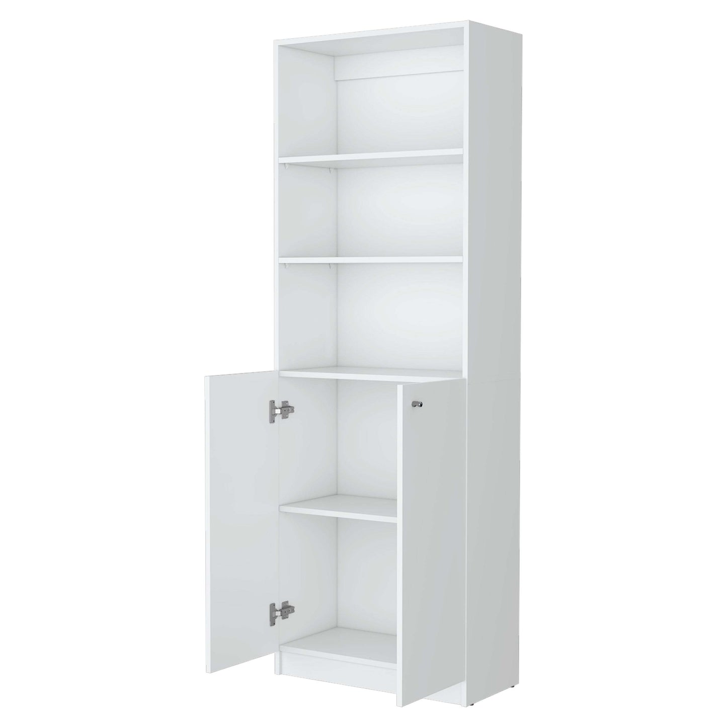 Zachary White 2-Door Bookcase