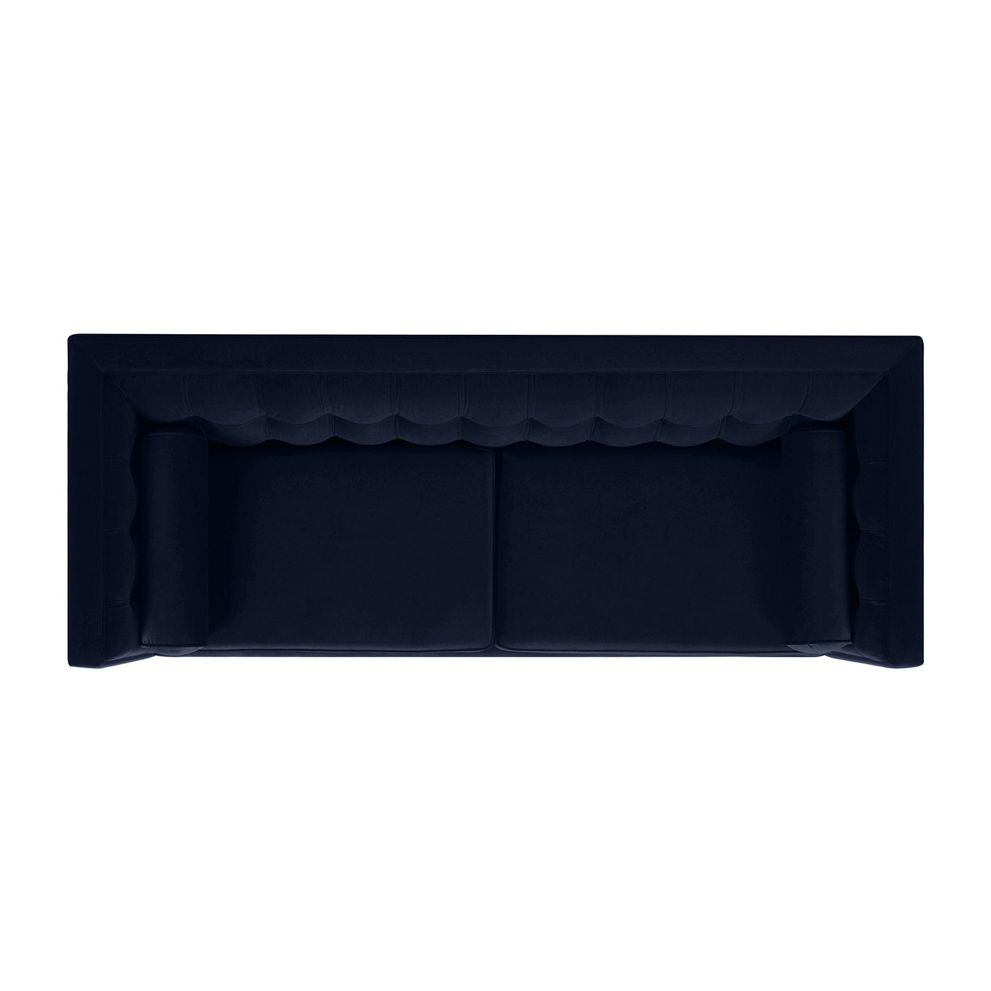 Jack 84" Modern Tuxedo Tufted Sofa, Dark Navy Blue Performance Velvet