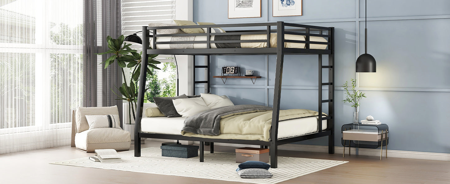 Metal Full XL over Queen Bunk Bed for Teens and Adults,Space-Saving/Noise Reduced/No Box Spring Needed, Old SKU W1307S00046