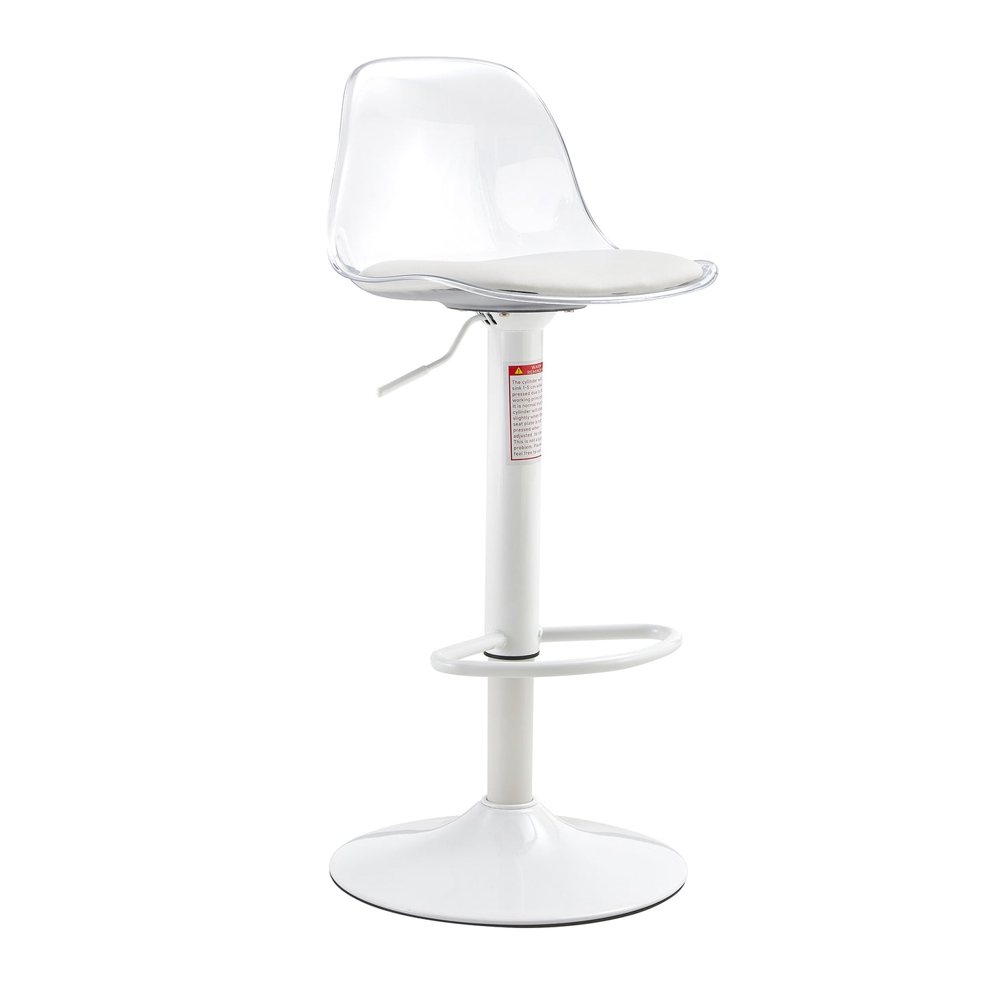 Modern minimalist bar chairs and bar stools. Can rotate 360 ° and adjust lifting. PET backrest and PU seats. Set of 2. Suitable for bars, restaurants, and front desk cashiers.