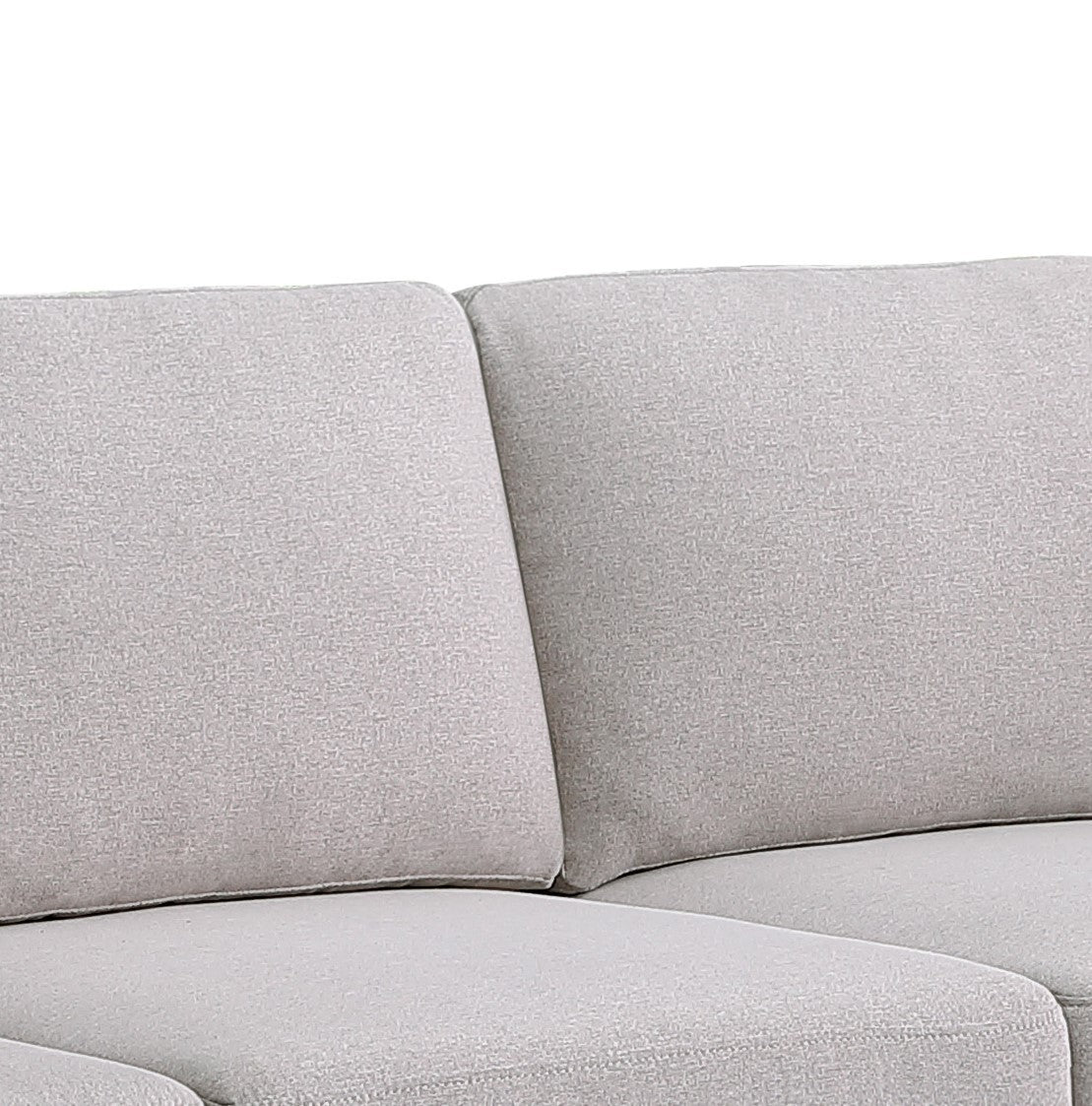 Kristin 96" Light Gray Linen Fabric 3-Seater Modular Sofa