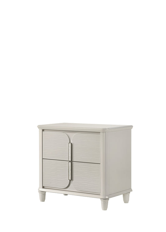 Laveda Pearl White Finish Nightstand