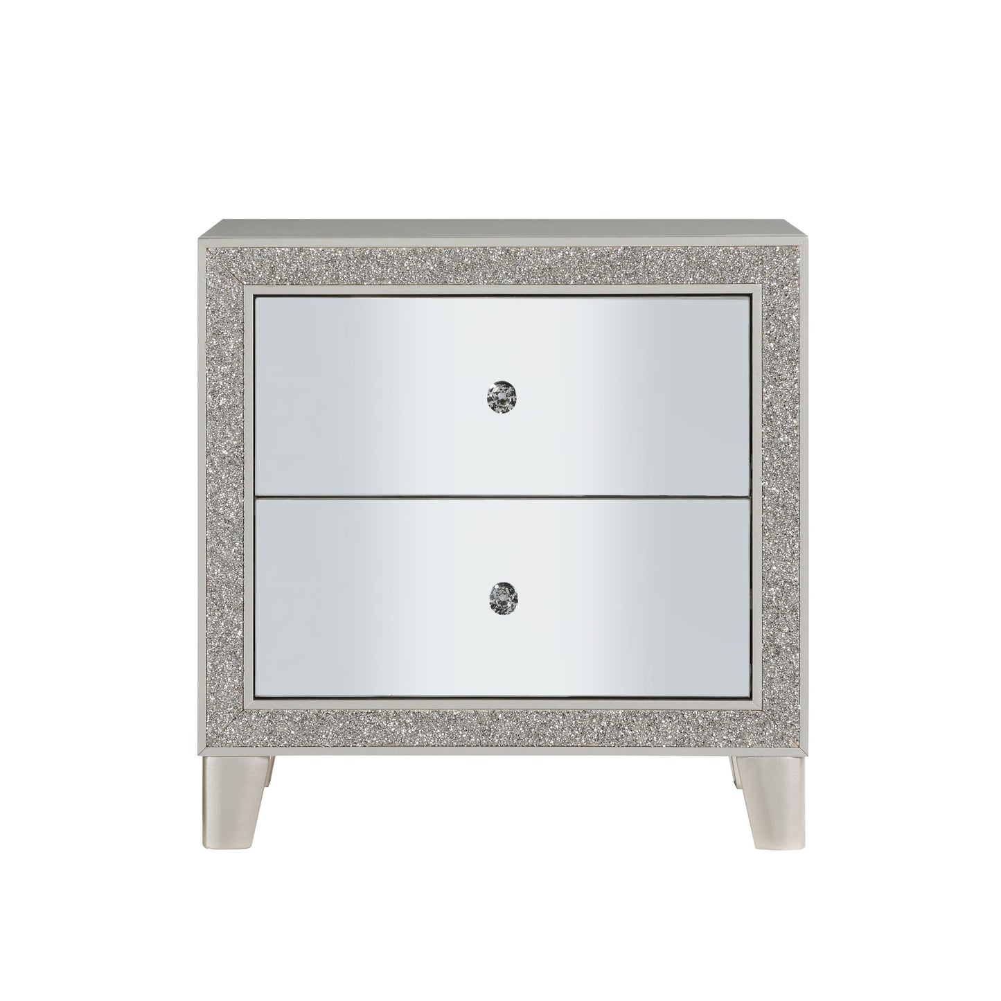 Sliverfluff Mirrored & Champagne Finish Nightstand