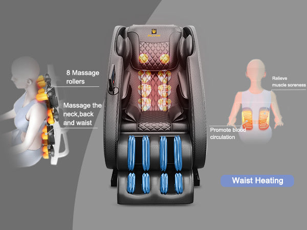 Massage Chair Blue-Tooth Connection and Speaker, Easy to Use at Home and in The Office and Recliner with Zero Gravity with Full Body Air Pressure, 001, 50D x 26W x 40H in, Black3