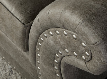 Leinster Faux Leather Upholstered Nailhead Loveseat