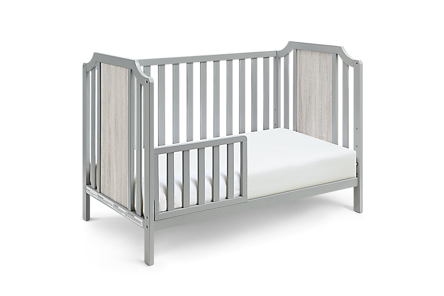 Brees Island 3-in-1 Convertible Crib Gray/Graystone