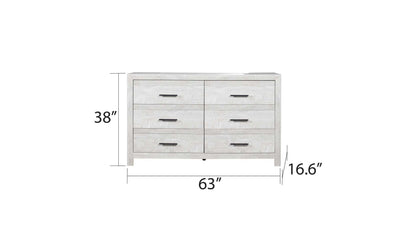 Queen 5PC Modern Style Storage Bedroom Set Made with Wood in Gray