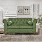 PHOYAL Large LOVE SEAT, Velvet Sofa TWO-seat Sofa  Classic Tufted Chesterfield Settee Sofa Modern 2 Seater Couch Furniture Tufted Back for Living Room (Green)