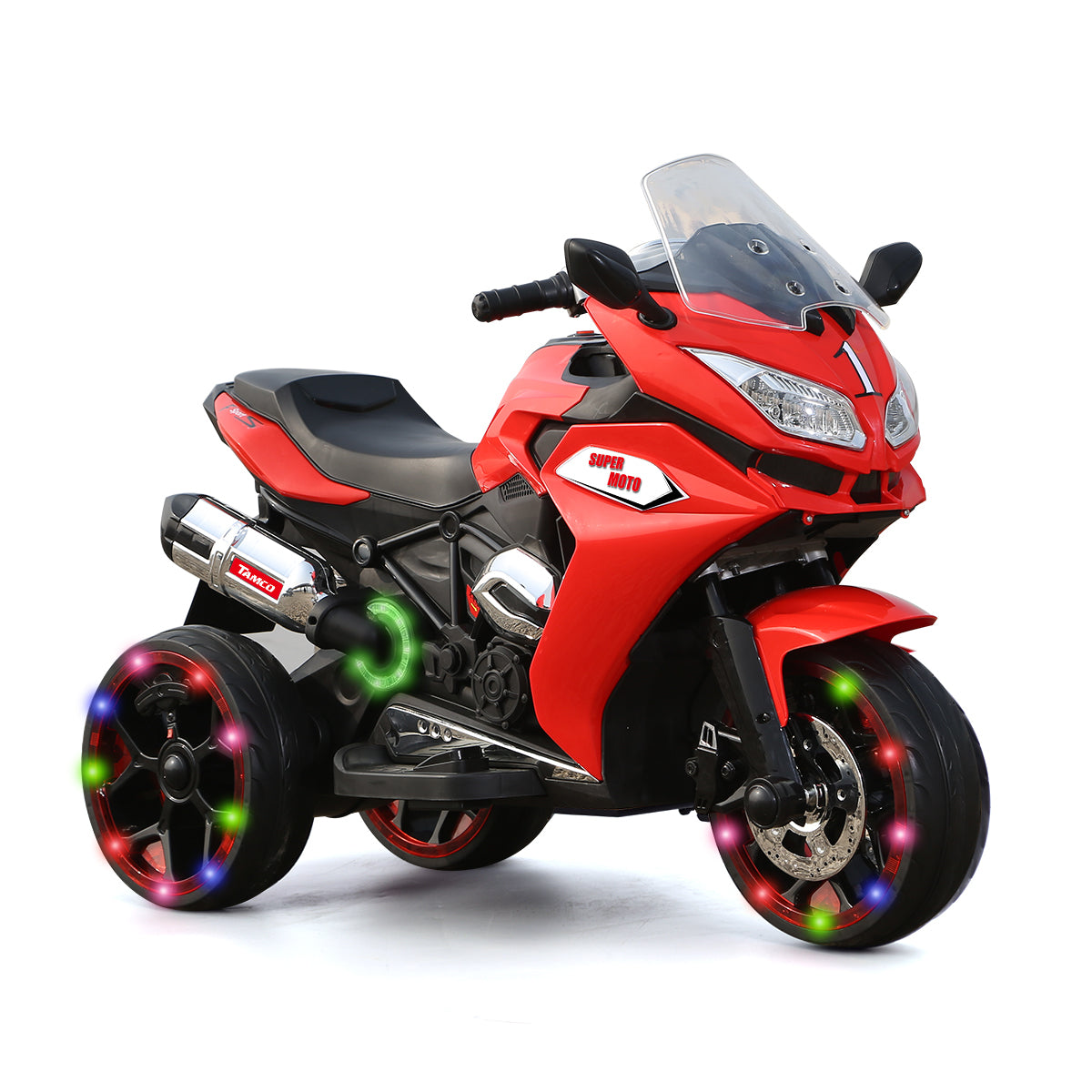12V Kids Electric motorcycle ,ride on motorcycle,Three lighting wheels Kids electric toys Boys Girls Motorcycle, Children Battery Motor Bikes Rechargeable 3 Wheels Ride on  Electric Motorcycle