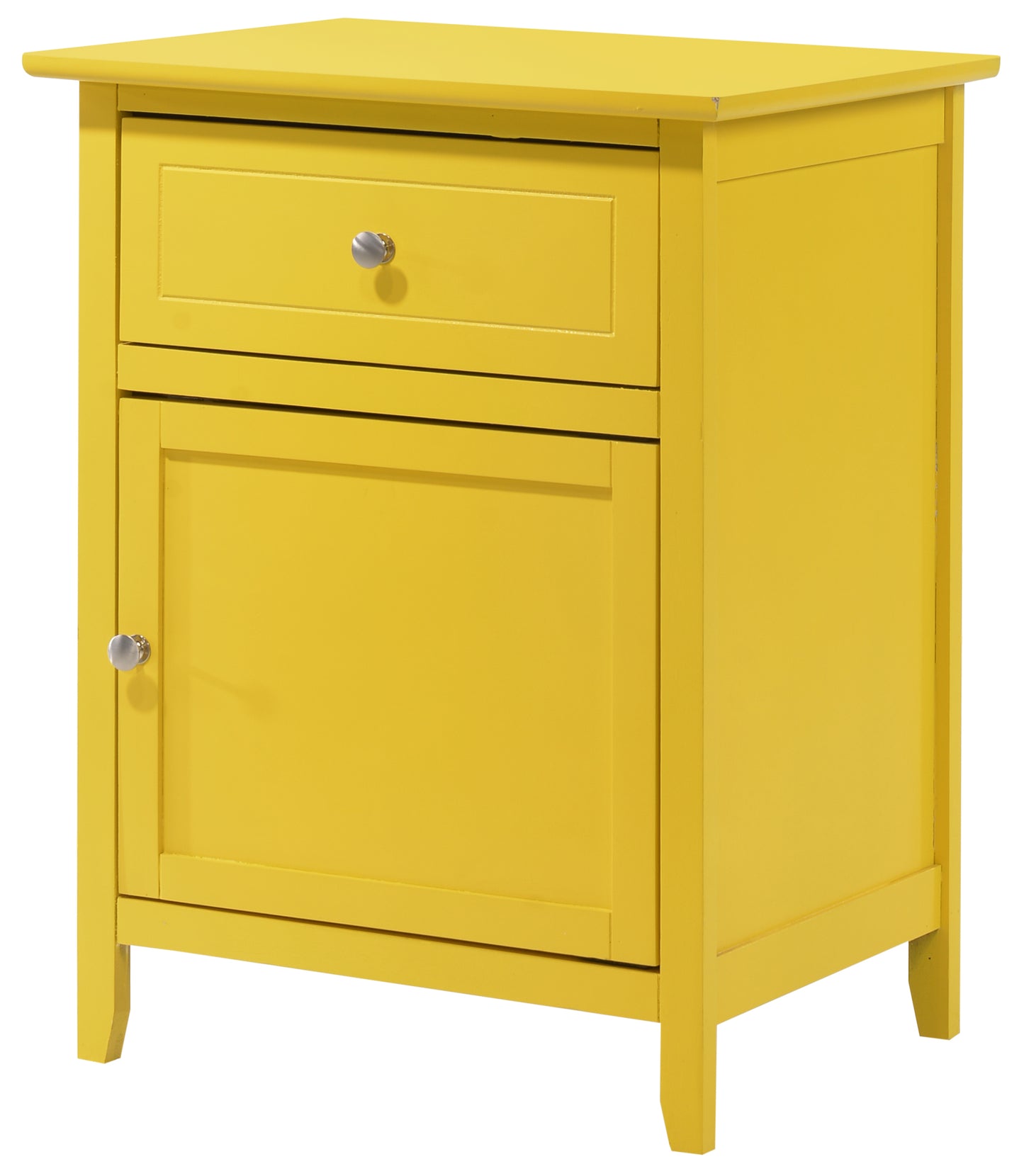 Vibrant Yellow Casual Nightstand