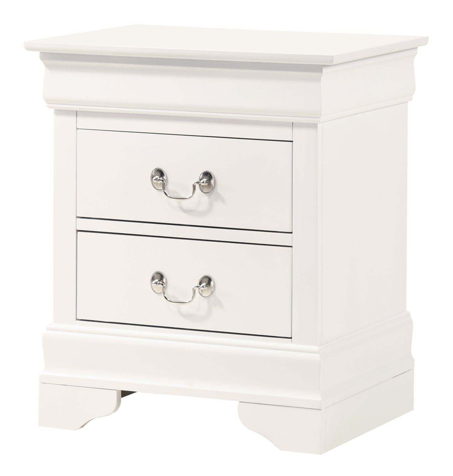 Elegant White Traditional Nightstand