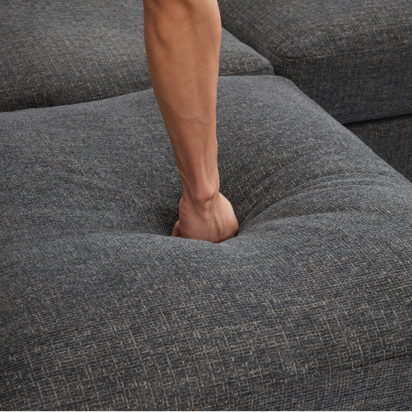 85.4" Sectional Sofa Modular Sofa U-shaped Sofa Couch Sofa Bed L-shaped Sofa with a Movable Ottoman and Two USB Ports for Living Room, Grey