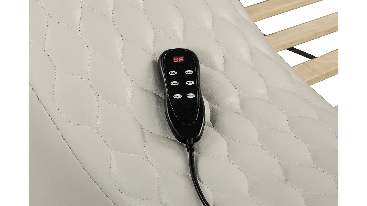 Smart Multifunctional King Size Bed Made with Wood in Beige