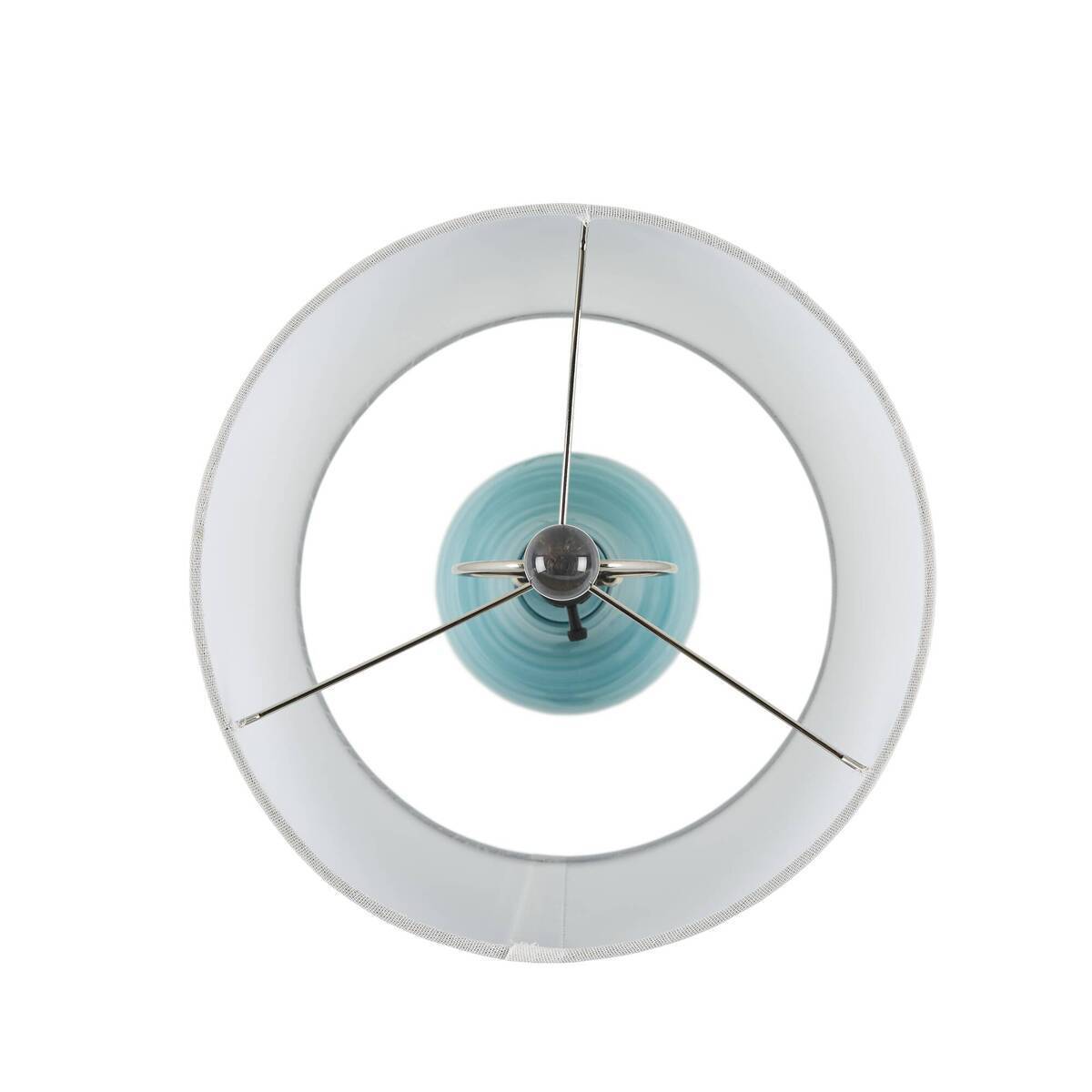 Blue Aqua Swirl Blown Glass Table Lamp