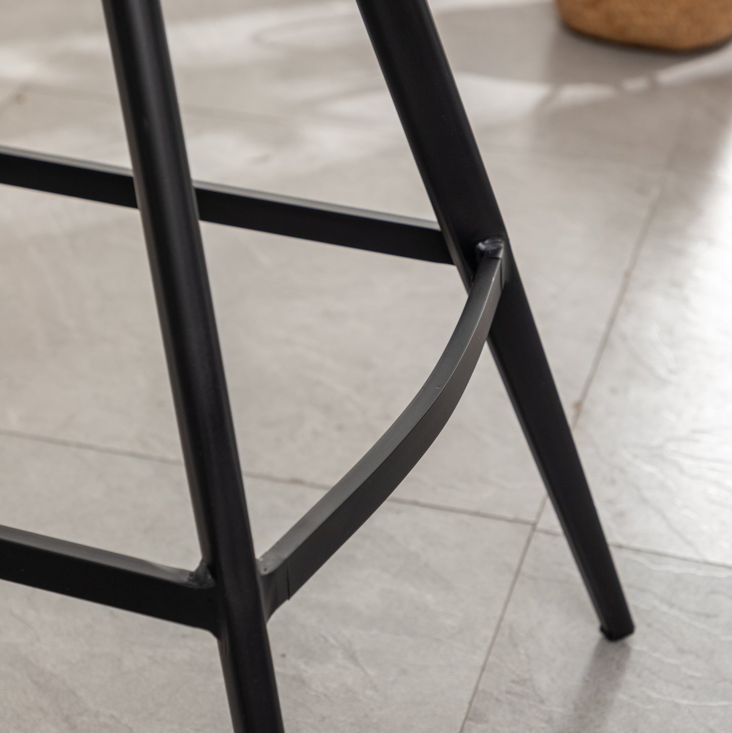 Porth Fabric Kitchen 28.25" Counter Height Stools, Set of 2, Gray