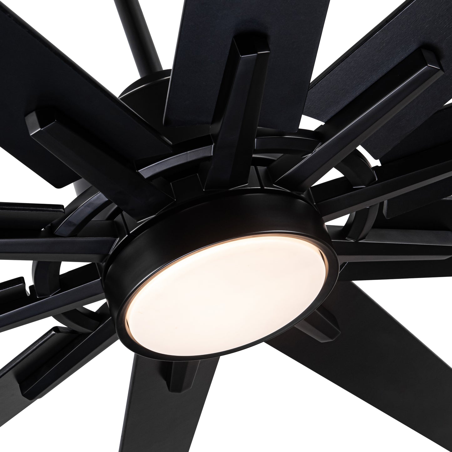 72 in.Integarted LED Large Black Double Finish Ceiling Fan with Remote Control