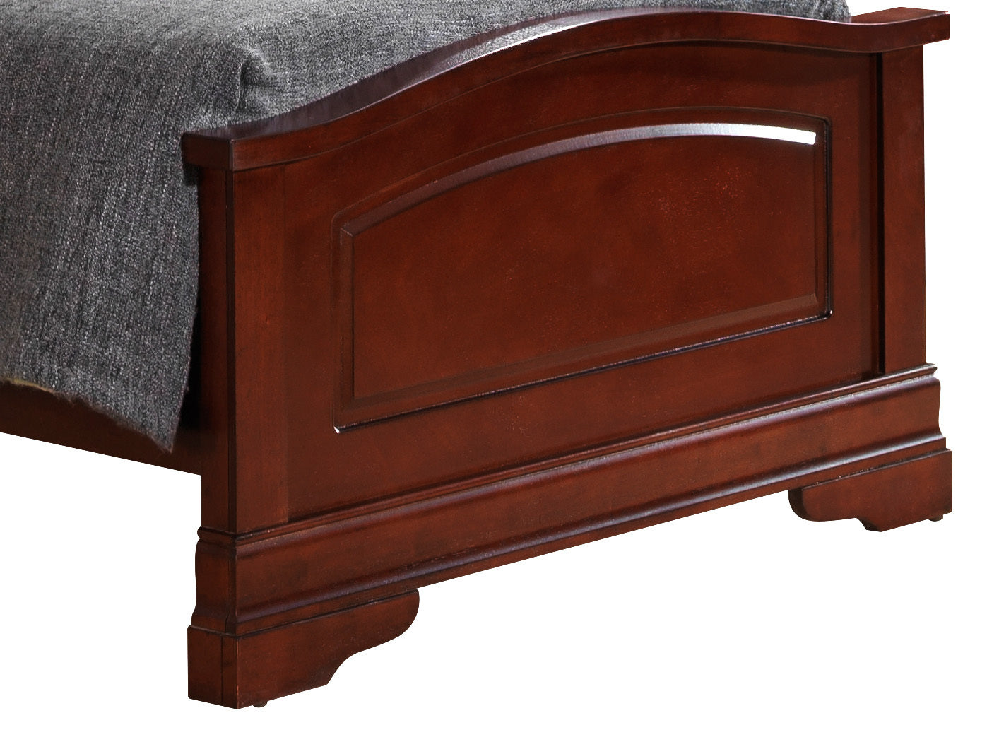 Charming Twin Bed In Cherry Finish