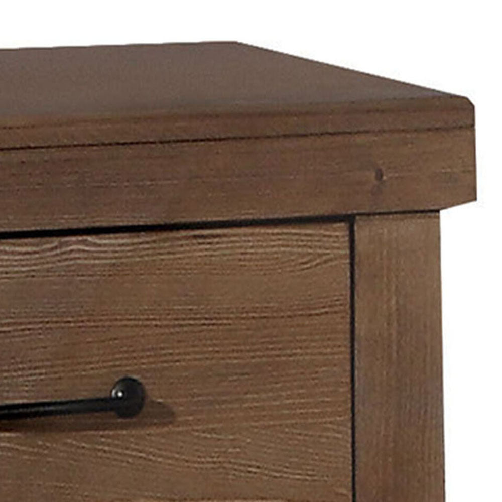 Antique Oak 2-drawer Nightstand