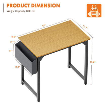 Modern Simple Style Wooden Work Office Desks with Storage,31 Inch,yellow