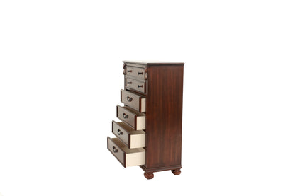 Dark Cherry 1pc Chest Of Drawers Storage Bedroom Furniture Traditional Style Chest