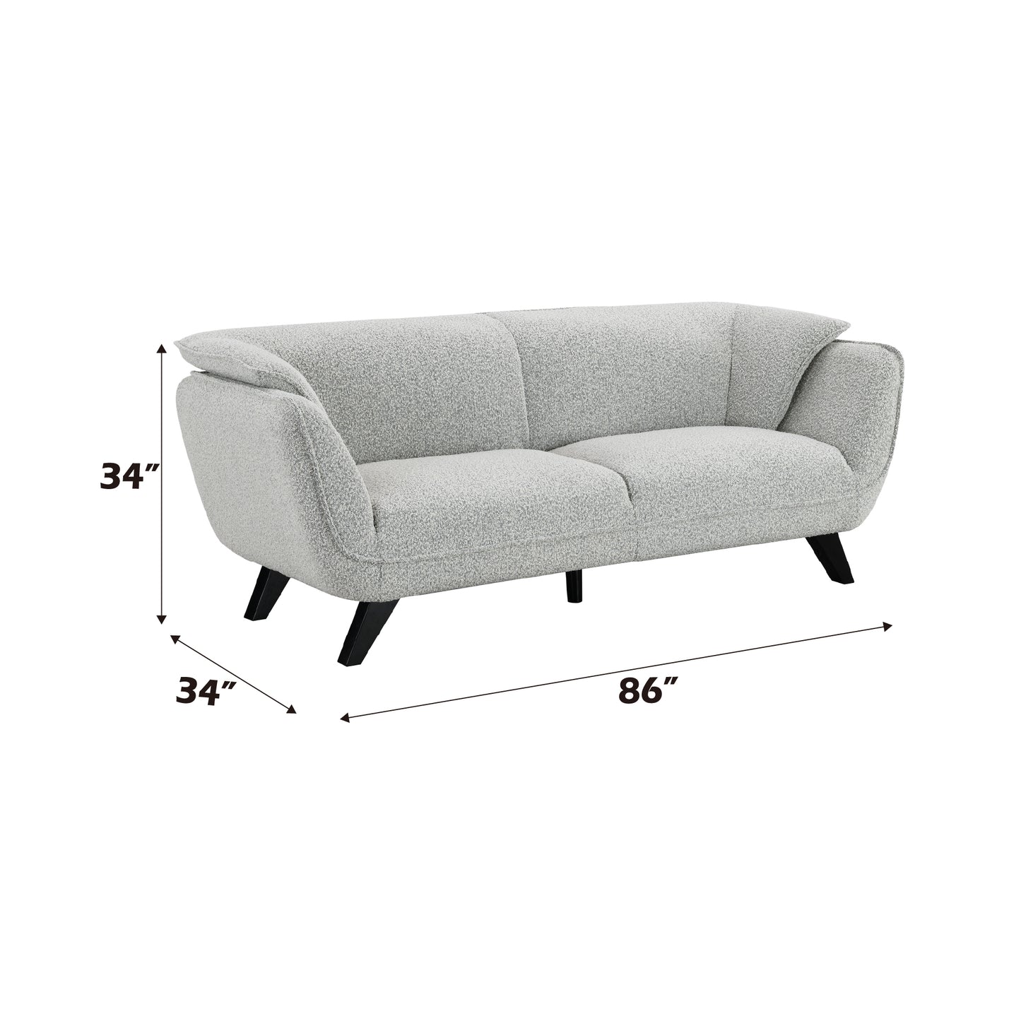 Nayeli Light Gray Boucle Sofa