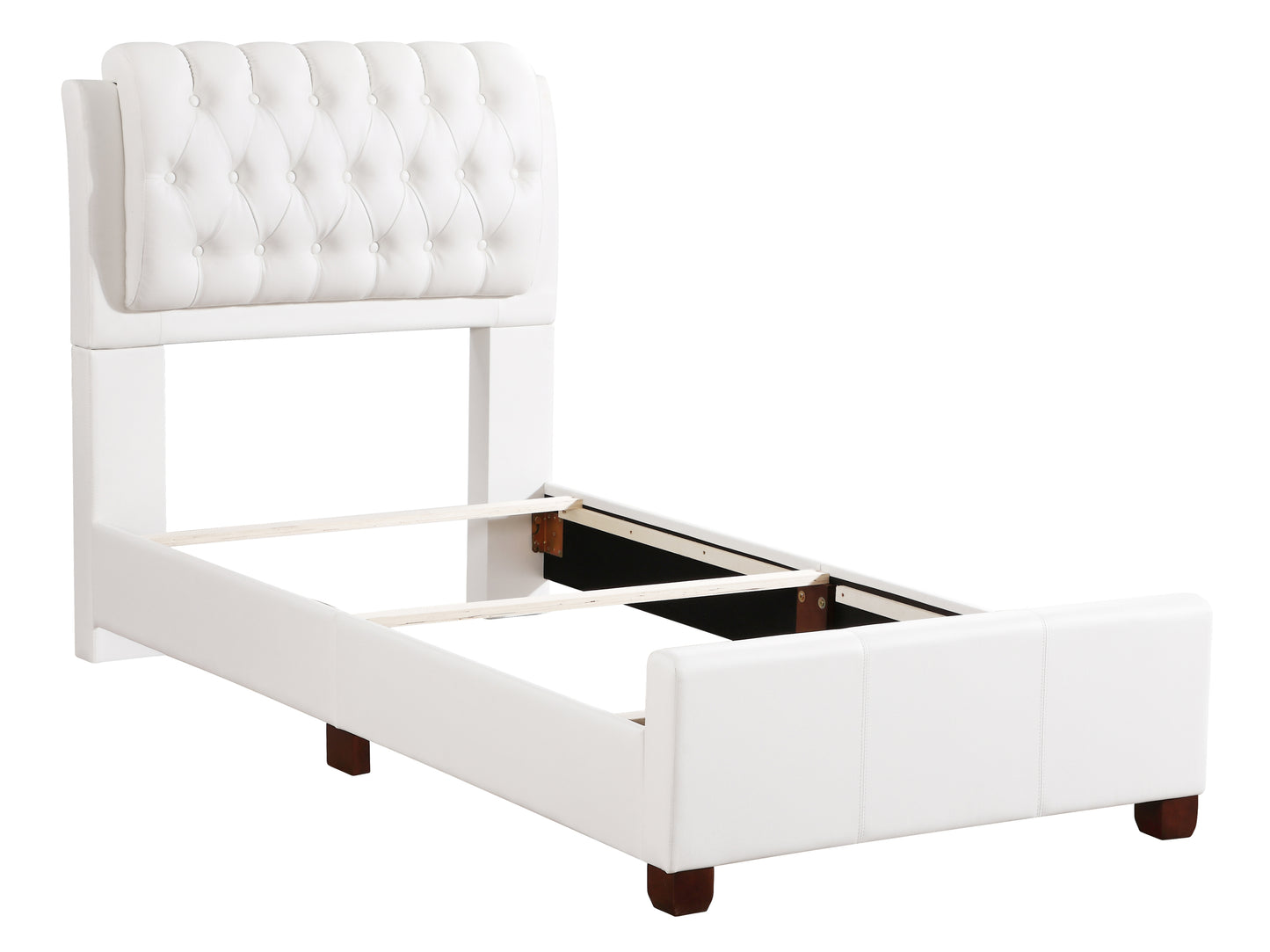 Stylish White Twin Bed For Contemporary Spaces