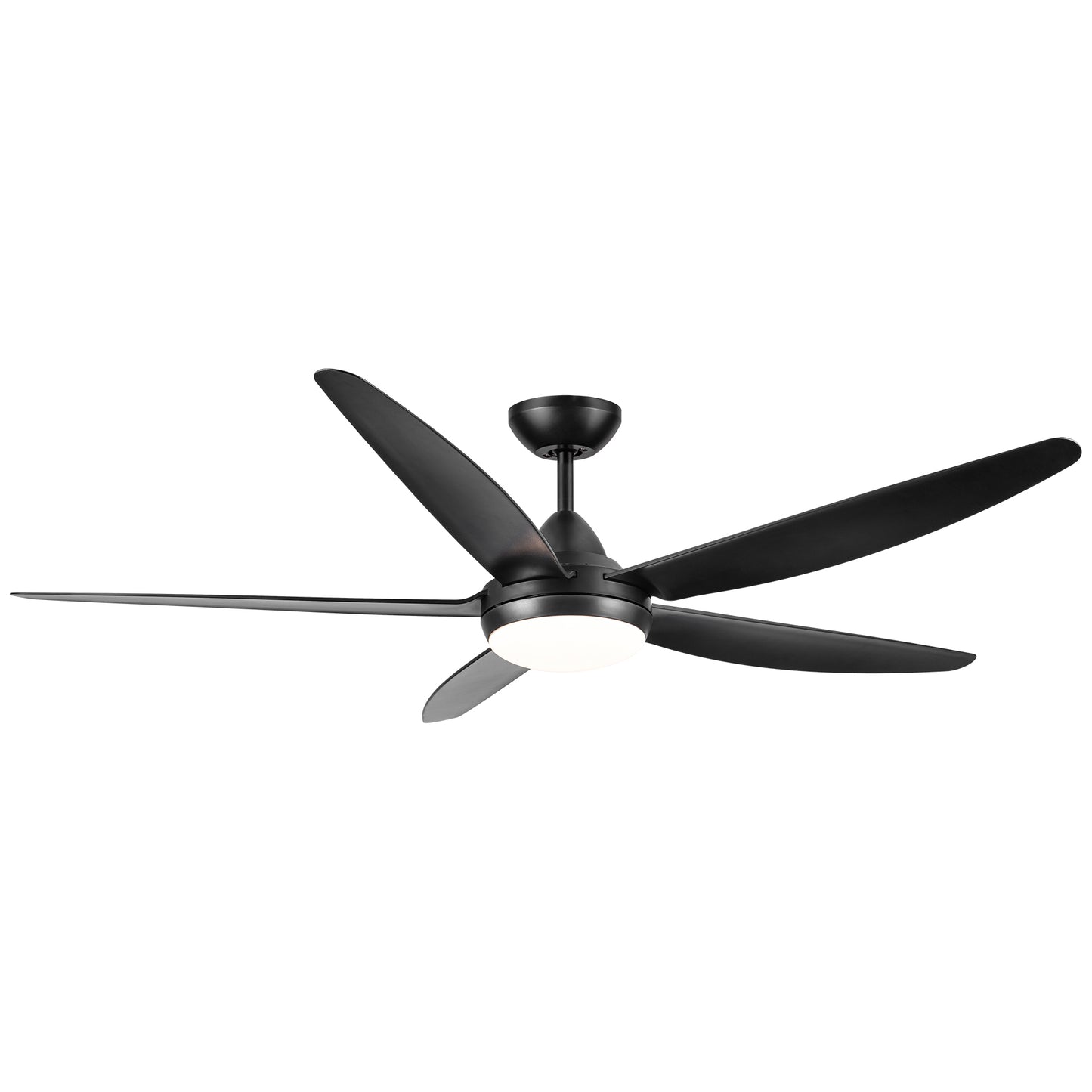 56 In Intergrated LED Ceiling Fan Lighting with Black ABS Blade