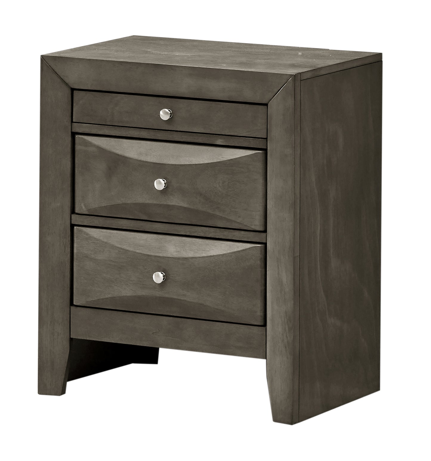 Elegant Gray Storage Nightstand