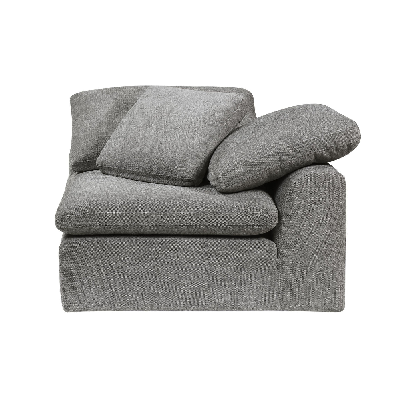 Naveen Gray Linen Modular Sectional Sofa with Ottoman