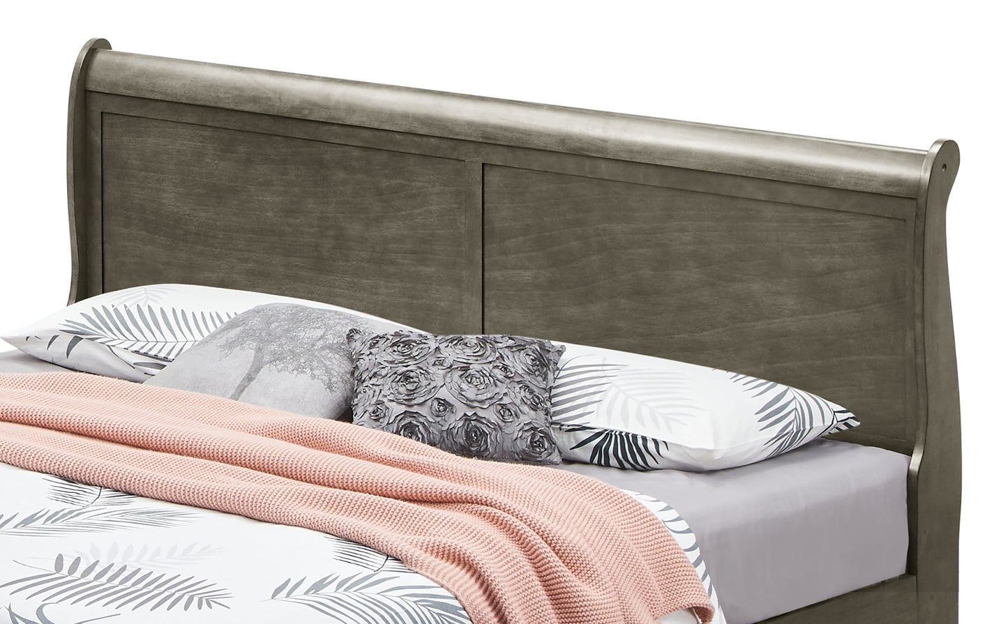 Elegant Gray Queen Storage Bed With Charm