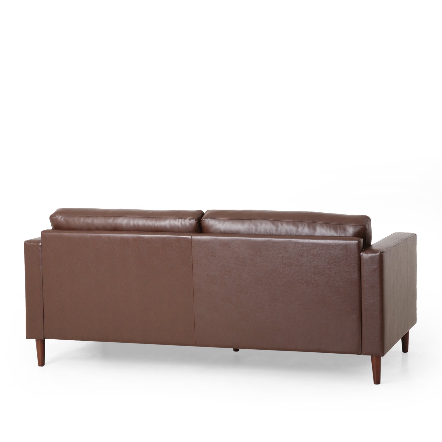 Mirod Comfy 3-seat Sofa with Wooden Legs, PU,  for Living Room and Study